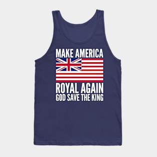 Funny Red Blue Make America Royal Again Flag Tank Top